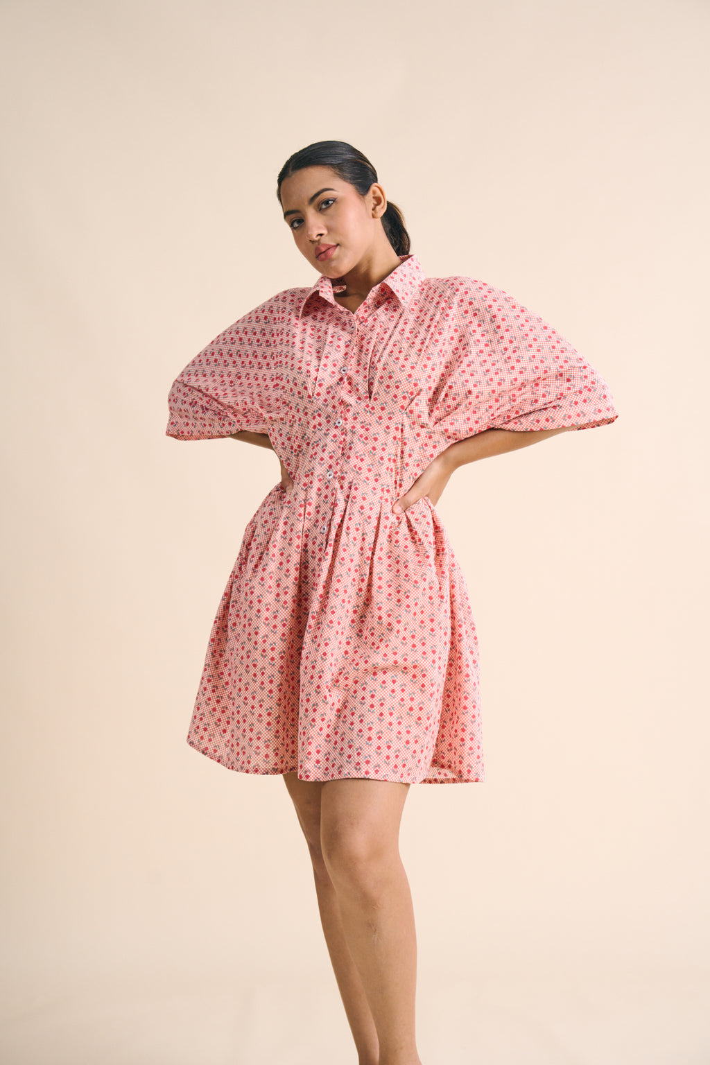 Blossom Puff-Sleeve Dress