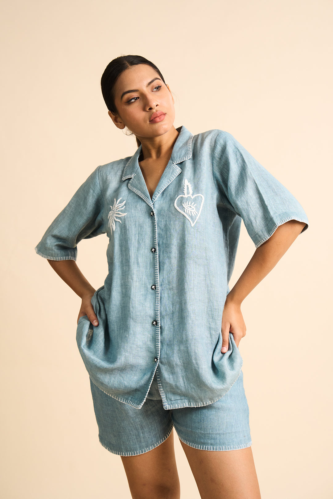Chambray Linen Co-ord Set