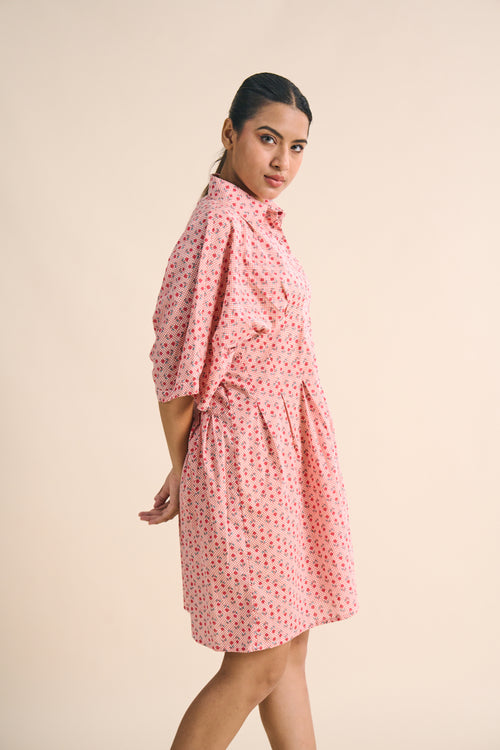 Blossom Puff-Sleeve Dress