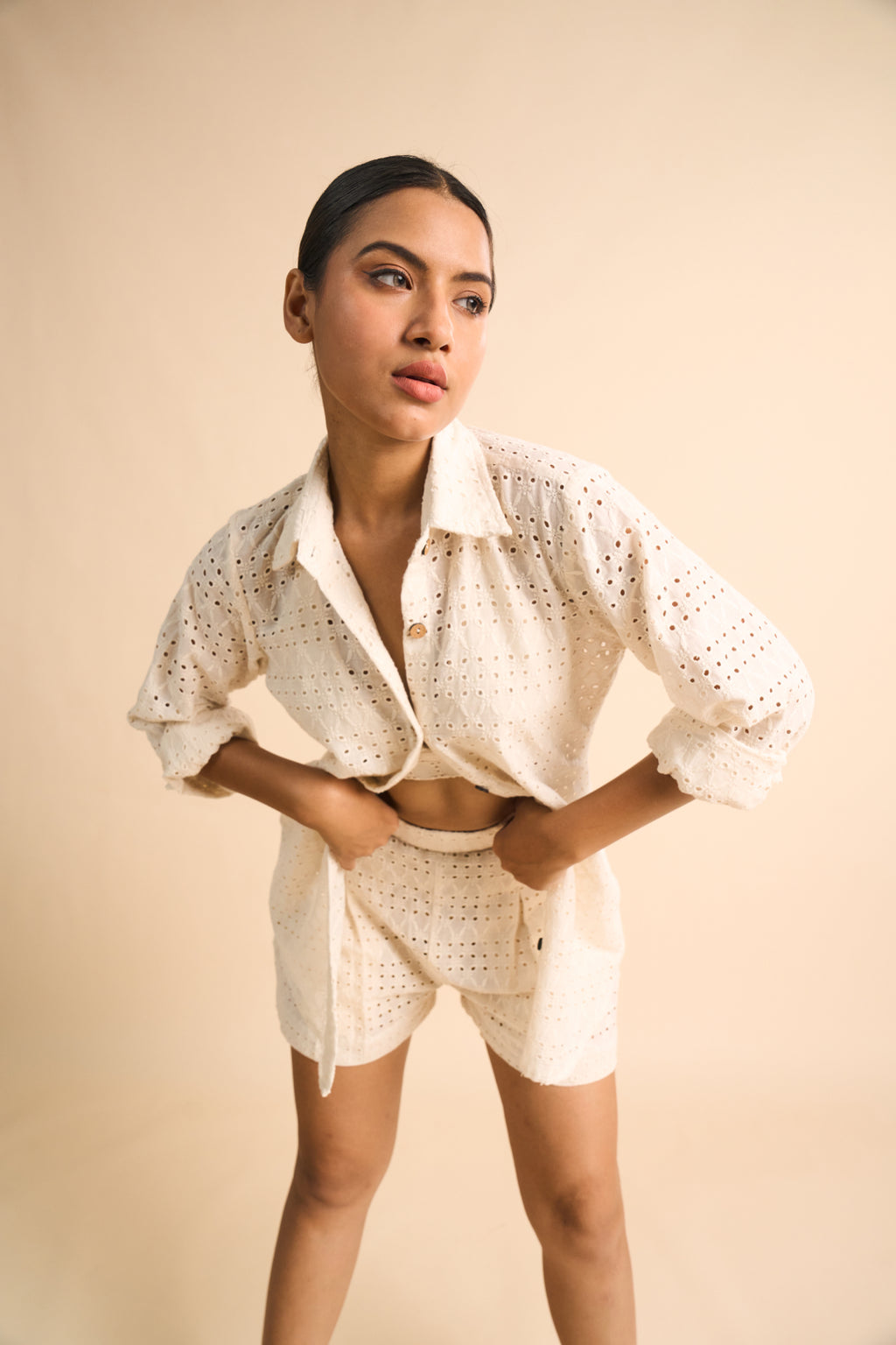Ivory Schiffli Shirt