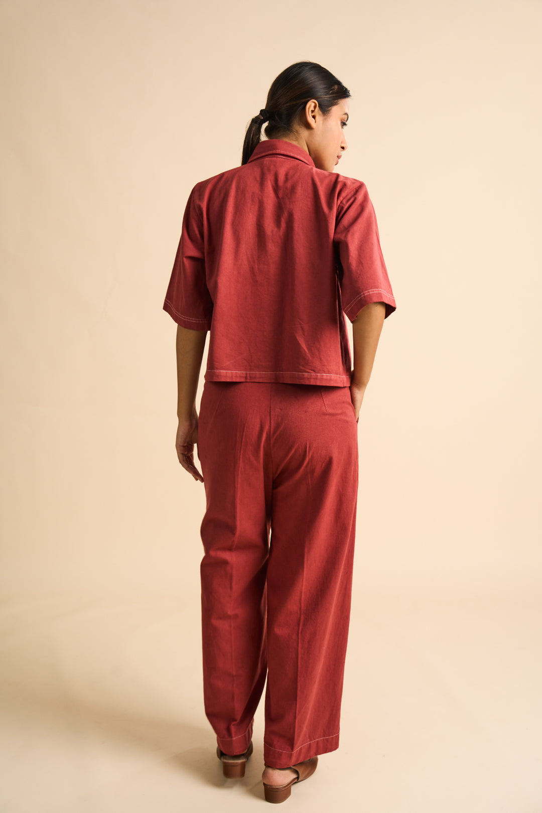Rosewood Wide-Leg Trousers