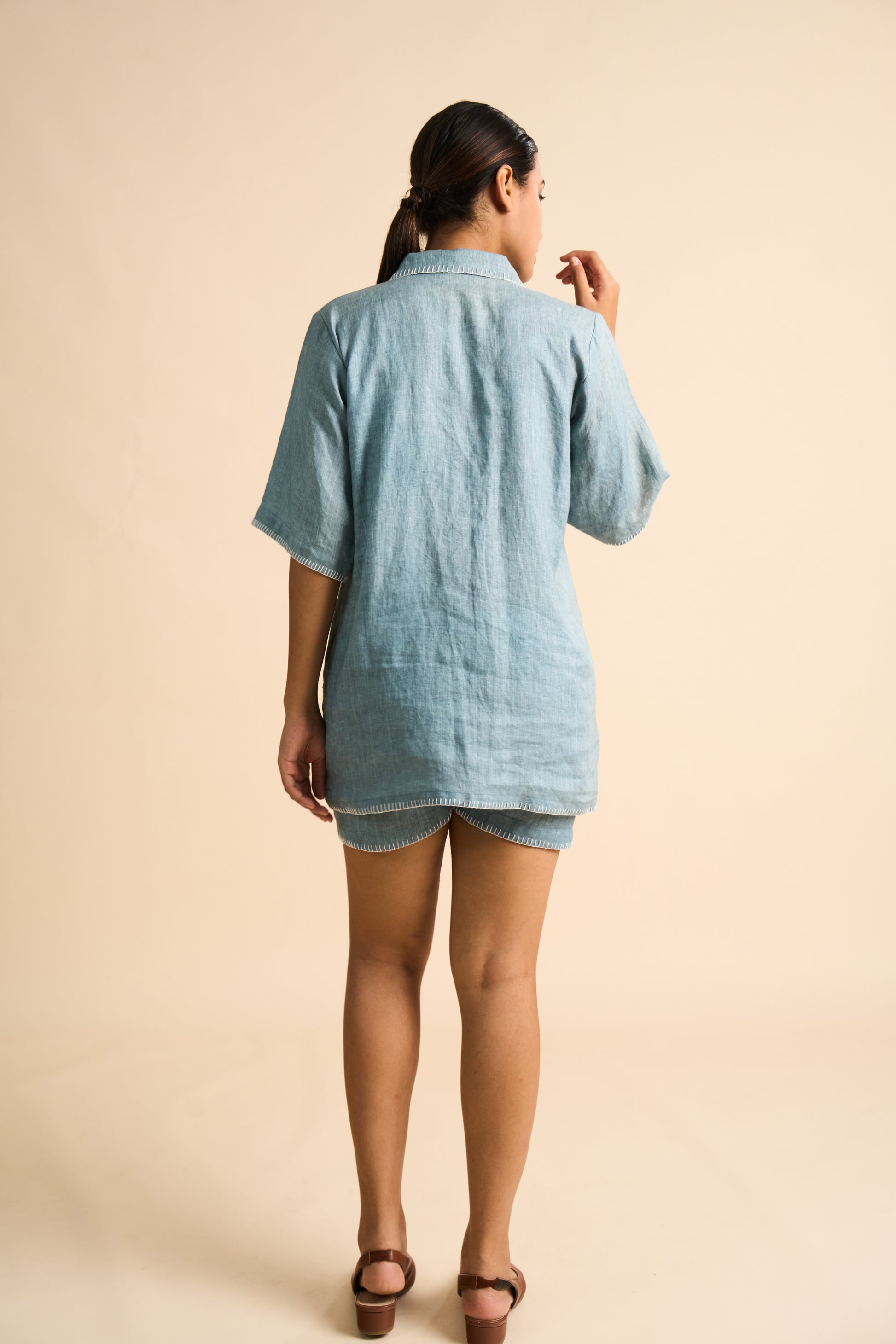 CHAMBRAY LINEN CO-ORD SET