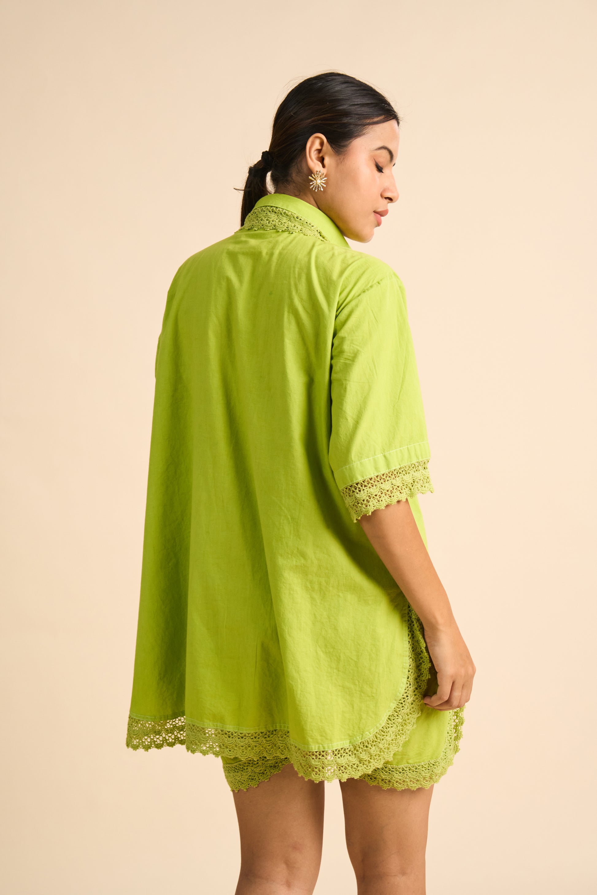 LIME POPLIN CO-ORD SET