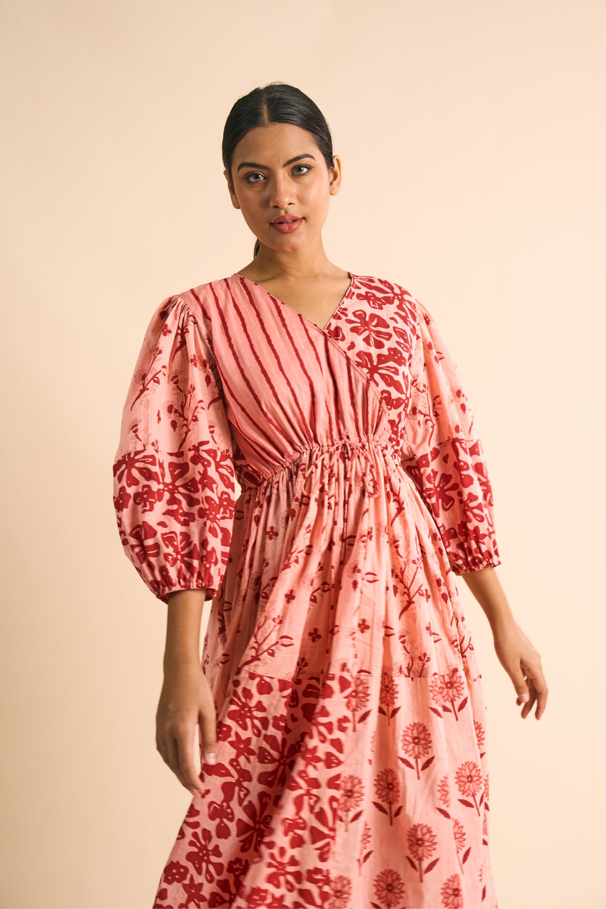 ROSA WRAP MIDI DRESS