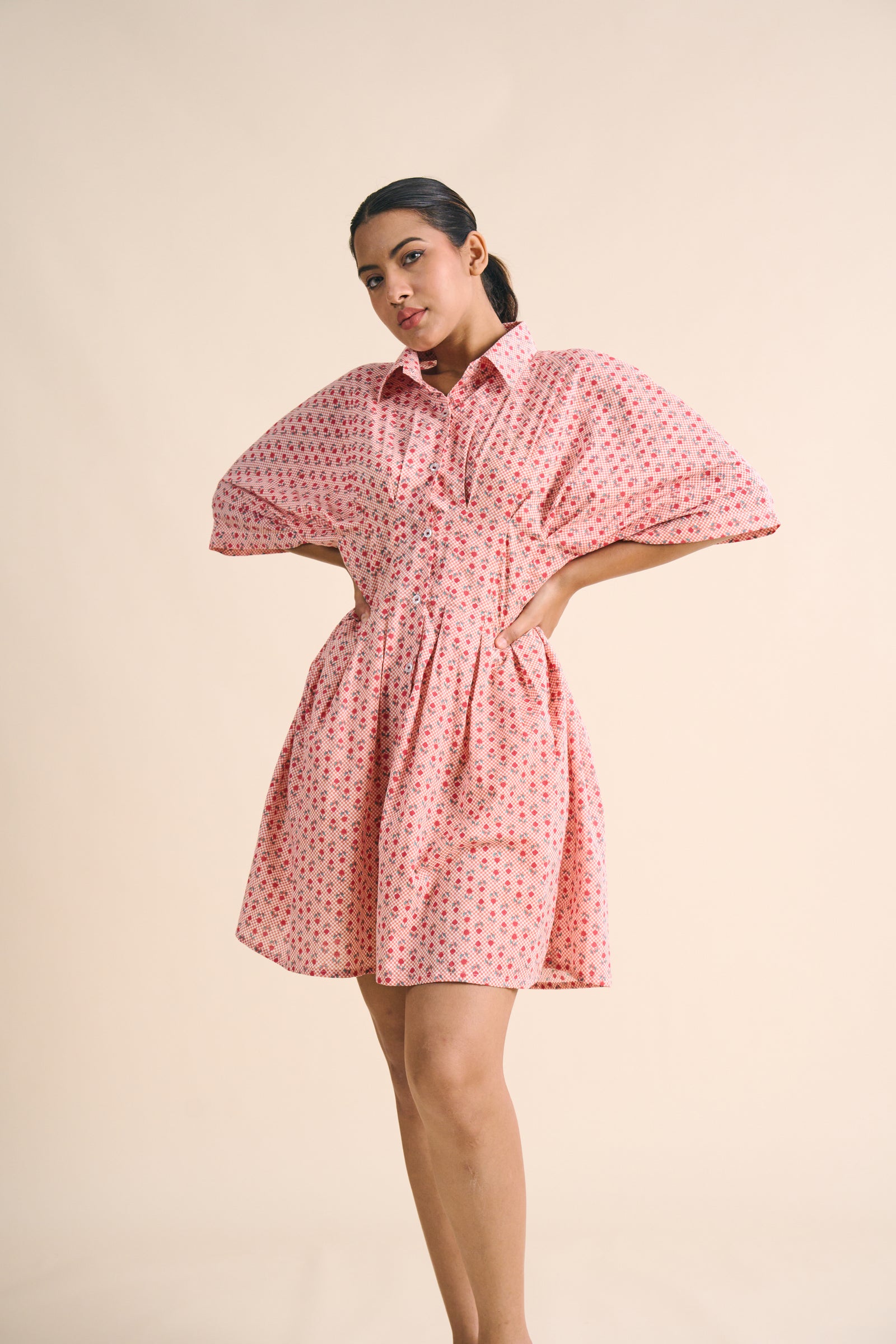 BLOSSOM PUFF-SLEEVE DRESS