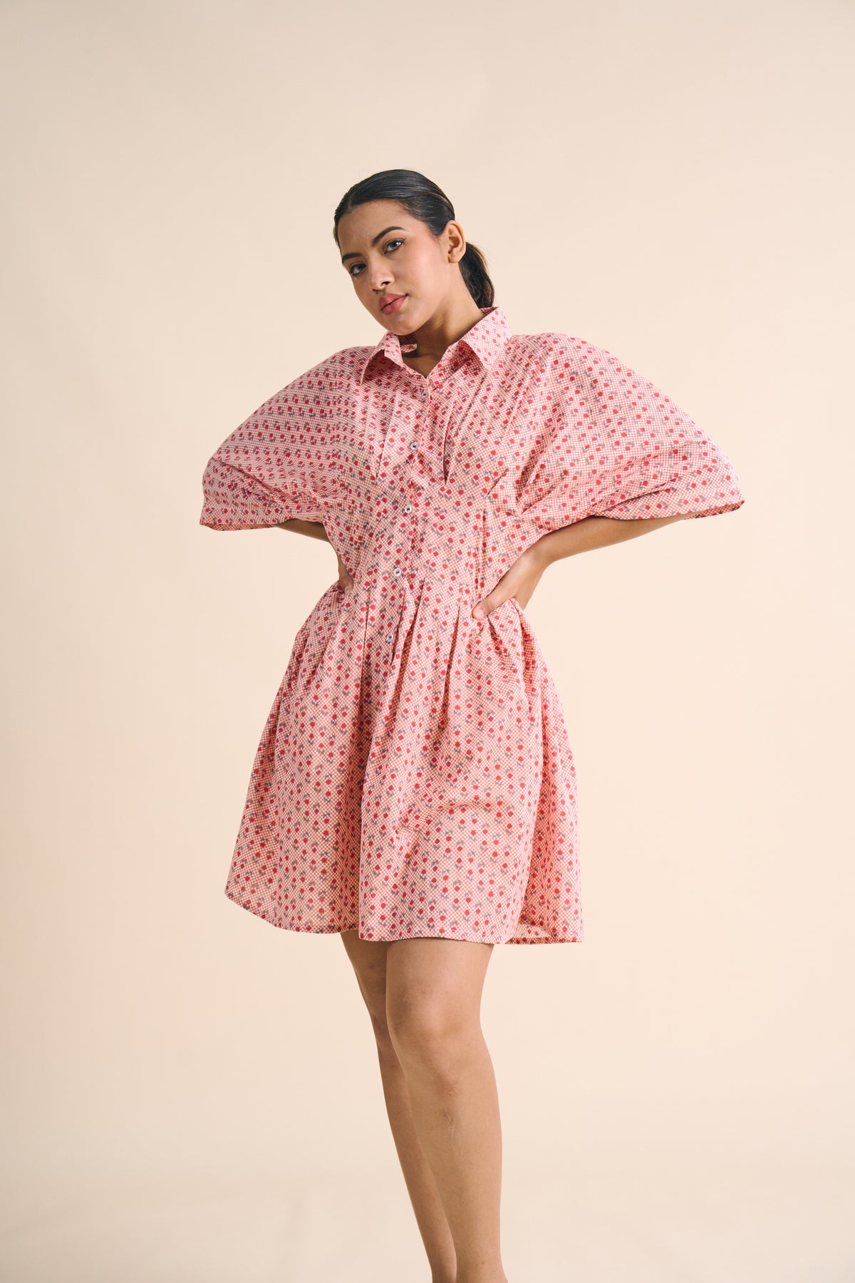BLOSSOM PUFF-SLEEVE DRESS