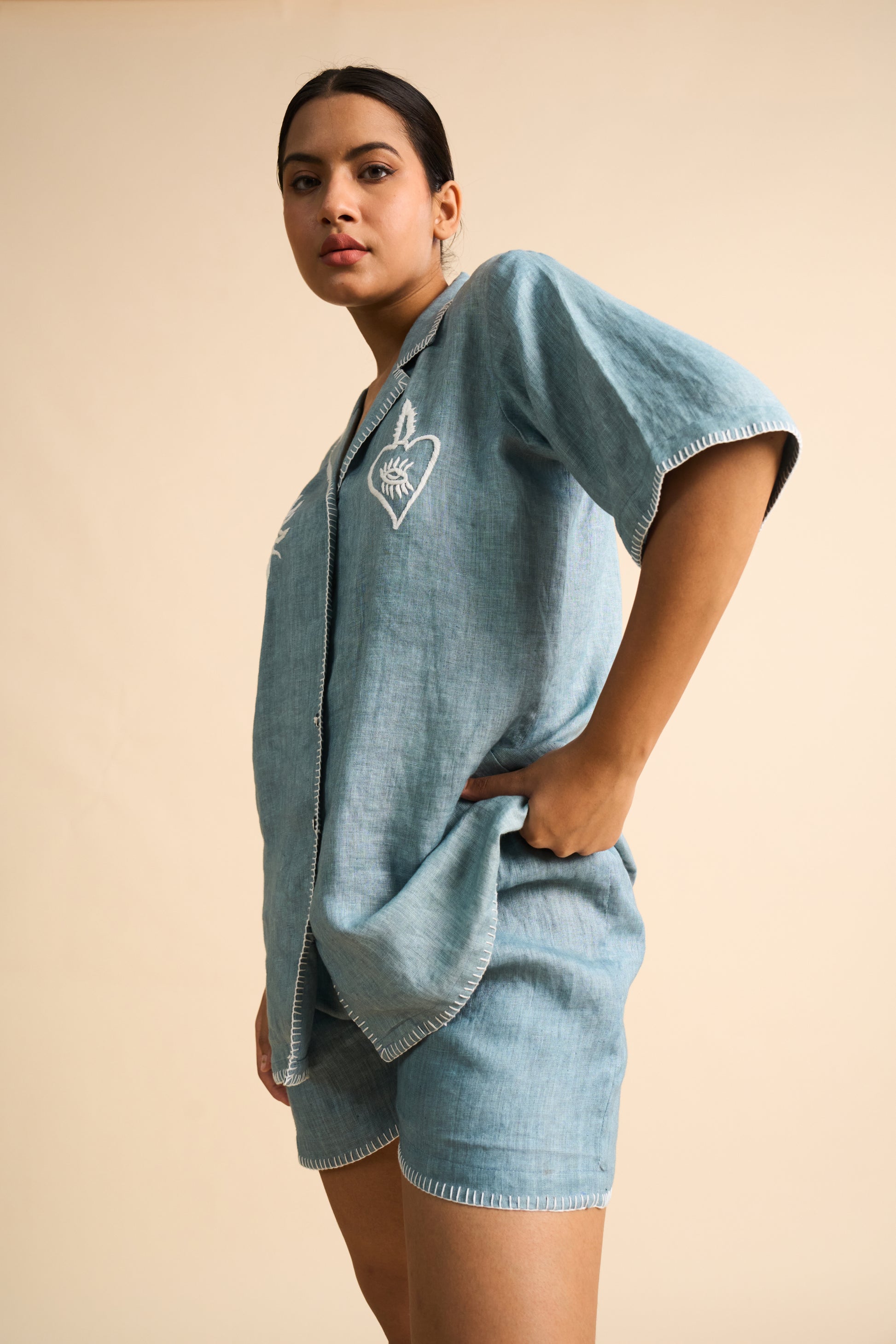 CHAMBRAY LINEN CO-ORD SET