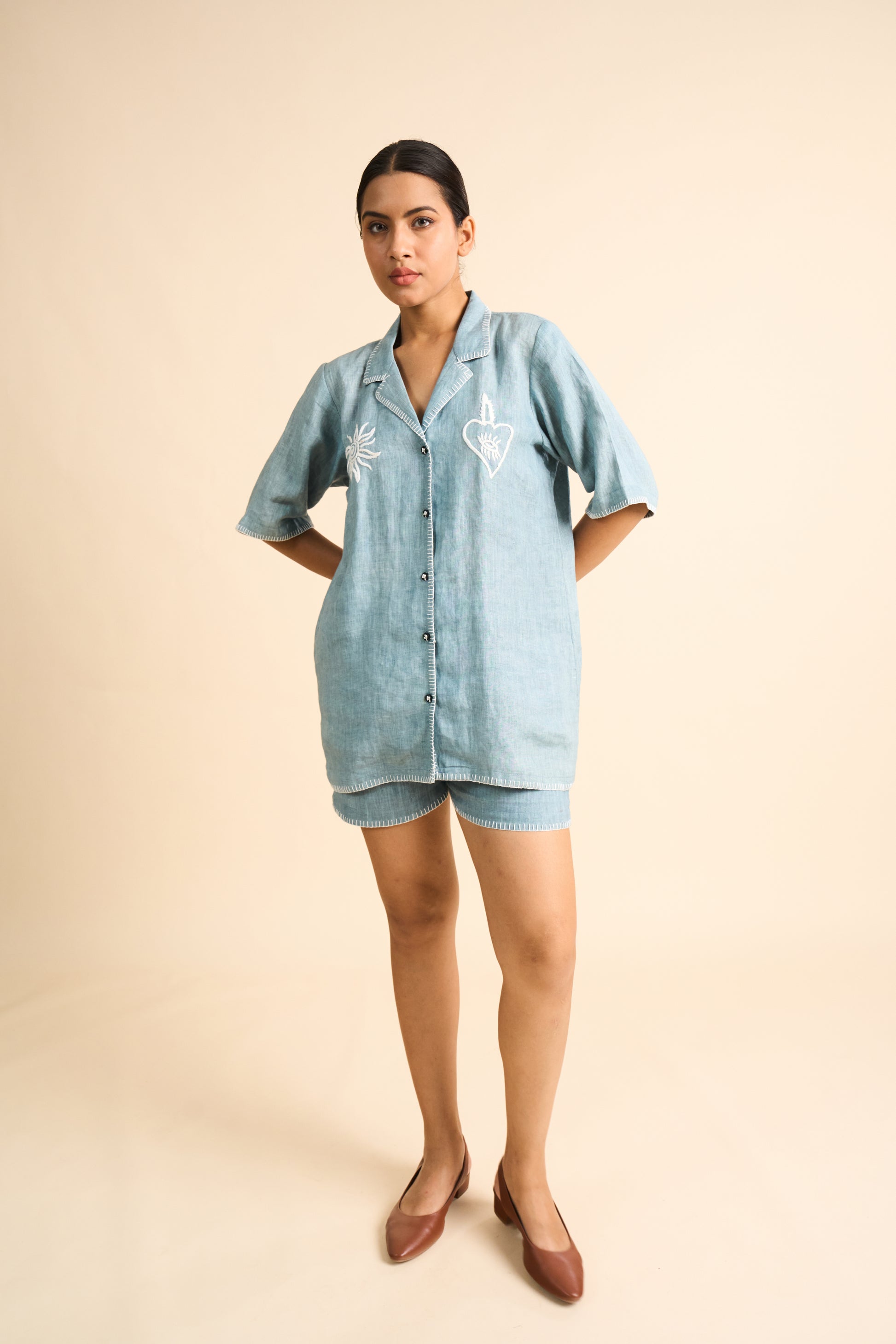 CHAMBRAY LINEN CO-ORD SET