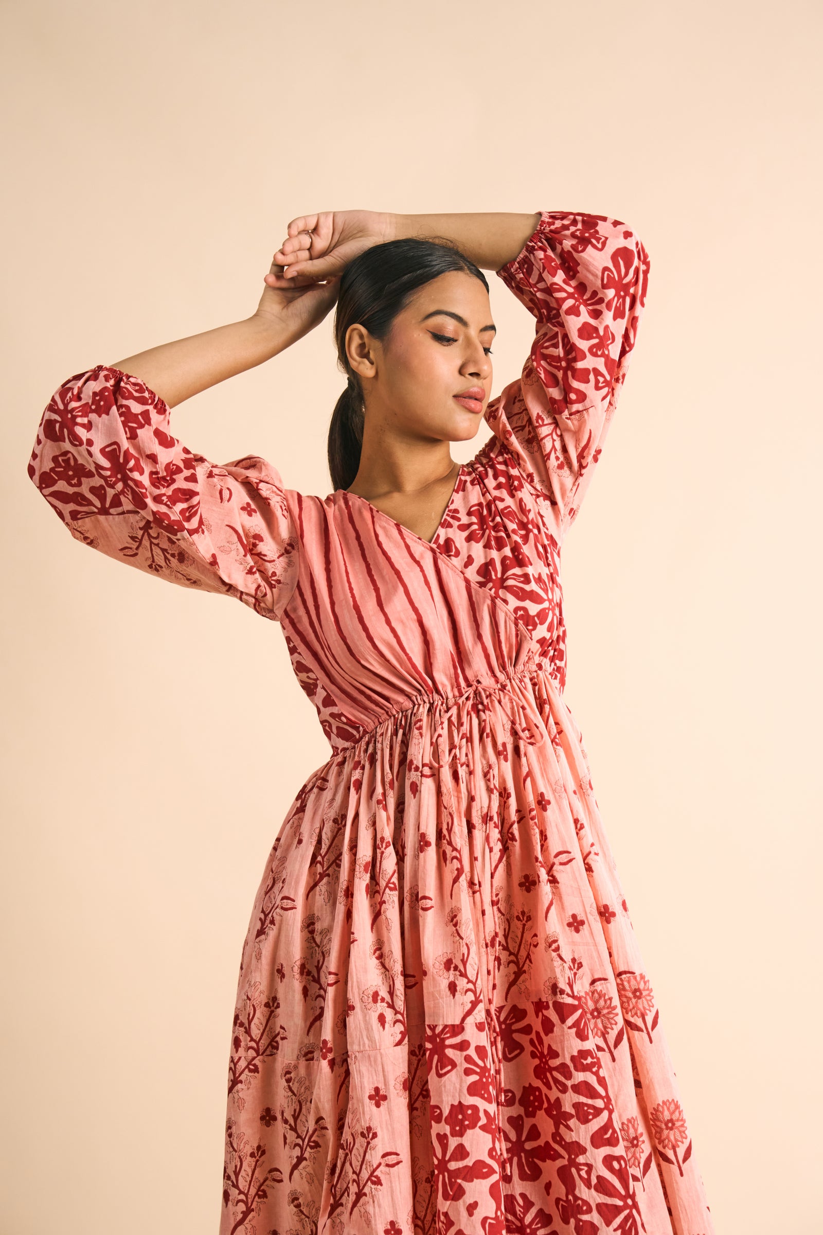 ROSA WRAP MIDI DRESS