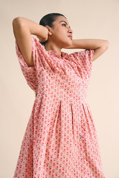 BLOSSOM PUFF-SLEEVE DRESS