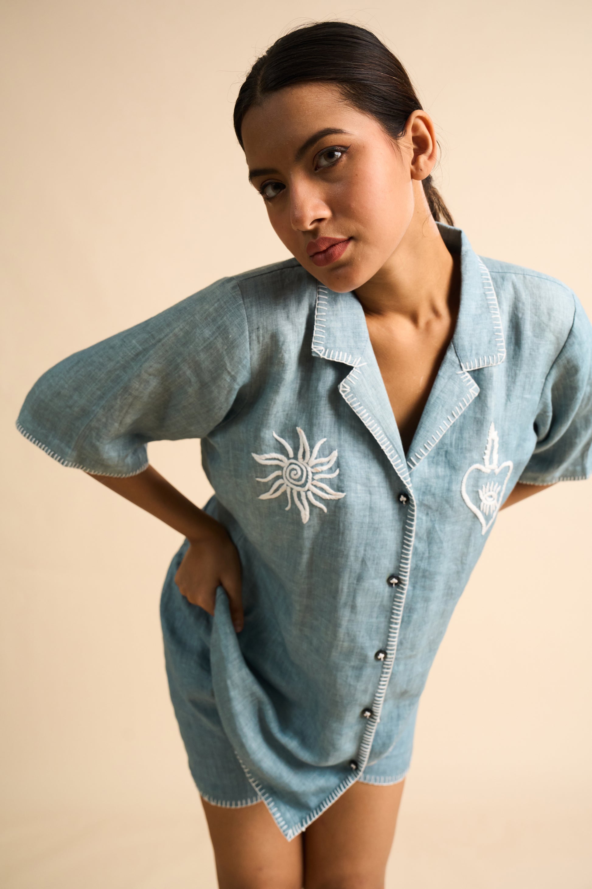 CHAMBRAY LINEN CO-ORD SET